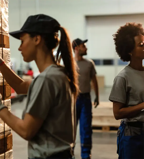 female warehouse employees